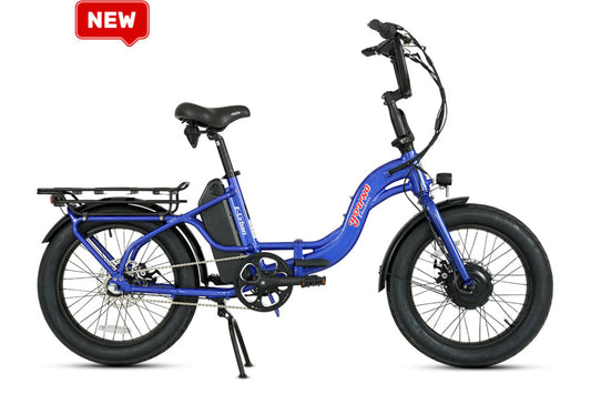 Young Electric E-Urban 500W Lightweight Folding eBike | 20'' All-terrain Fat Tire With 480Wh LG Battery | Internal Gear Hub - 22802009BLK