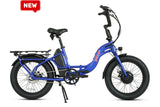Young Electric E-Urban 500W Lightweight Folding eBike | 20'' All-terrain Fat Tire With 480Wh LG Battery | Internal Gear Hub - 22802009BLK