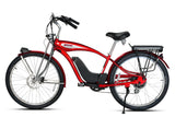 Young Electric E-Classic Cruiser 26" Retro eBike | 500W Motor, Up to 58 miles - 12801005RED