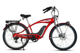 Young Electric E-Classic Cruiser 26" Retro eBike | 500W Motor, Up to 58 miles - 12801005RED