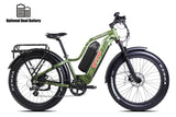 Young Electric E-Explorer 1000W Long Range Electric Hunting Bike | Optional Dual Battery | Up To 28 MPH | 26'' Fat Tire - 12803003SFBLK