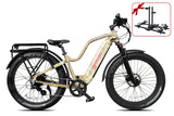 Young Electric E-Explorer 1000W Long Range Electric Hunting Bike | Optional Dual Battery | Up To 28 MPH | 26'' Fat Tire - 12803003SFBLK