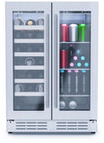 Elica -  French Door, Dual Zone, Beverage and Wine Center, 23 7/16" W x 22 1/4" D x 33-34" H, 4.4 cu/ft   - Undercounter Refrigerator -EBF52SS1