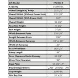 iDEAL FP14KC-X 14,000 lb. 4 Post Service Lift 182.5" WB (Closed Front / Cable Pull) - FP14KC-X