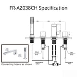 Anzzi Vernal 2-Handle Deck-Mount Roman Tub Faucet FR-AZ038CH - FR-AZ038CH