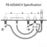 Anzzi Guaira 3-Handle Deck-Mount Roman Tub Faucet in Chrome FR-AZ044CH - FR-AZ044CH