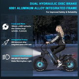 FREESKY Rocky 750 w Ready to Ride Step Thru Ebike 20x4 Electric Cargo eBike - FREES|CARGO|BLACK|0593