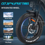 FREESKY Rocky 750 w Ready to Ride Step Thru Ebike 20x4 Electric Cargo eBike - FREES|CARGO|BLACK|0593