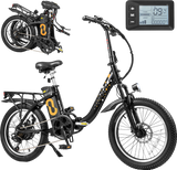 Costway Folding Electric Bike with 20" Fat Tires 750W 30 MPH 44 Mile Range New - SP38245US