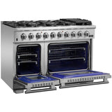 Forno Appliance Package - 48 Inch Pro Gas Range, Refrigerator, Microwave Drawer, Dishwasher, AP-FFSGS6260-48-7