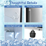 Costway Undercounter Ice Maker 80 lbs/Day Free-Standing with Self Cleaning Function 115V New - FP10242US-SL