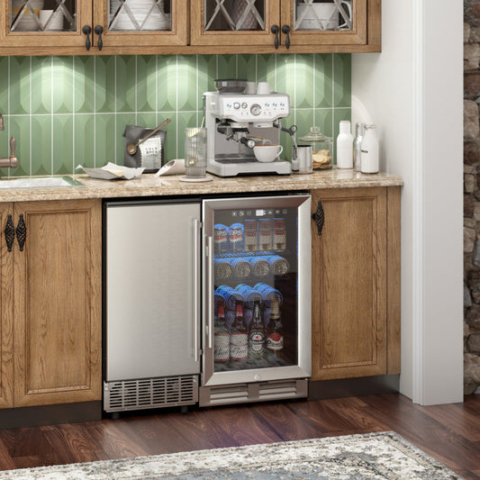 Costway Undercounter Ice Maker 80 lbs/Day Free-Standing with Self Cleaning Function 115V New - FP10242US-SL