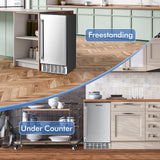 Costway Undercounter Ice Maker 80 lbs/Day Free-Standing with Self Cleaning Function 115V New - FP10242US-SL