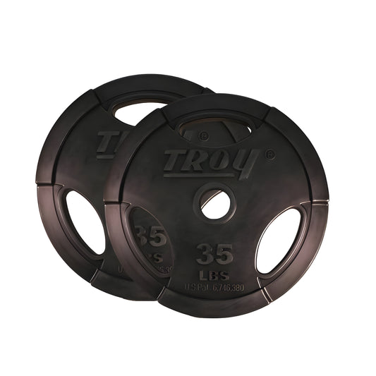 Troy GO-U Urethane Encased Olympic Grip Plate (Pairs) - GO-U_255lb_Set
