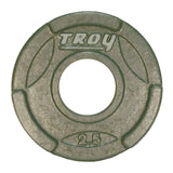 TROY GO Machined Olympic Grip Plate Gray 255lb Set - GO_255lb Set