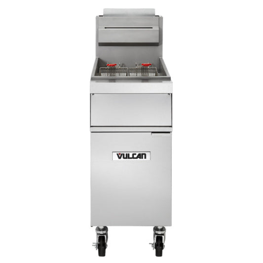 Vulcan 1GR35M 35-40 Lb. Liquid Propane Floor Fryer - 90,000 BTU - 1GR35M LP