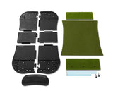 Rain or Shine Golf Fiberbuilt Grass Series Hourglass Pro Studio Golf Mat - Double Hitting - T7R-6X4-Kit