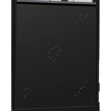Janssens | Metal Panel for Victorian Greenhouse - VI-METAL-PANEL-HALF-BLACK-FLORAL