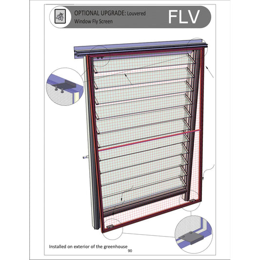 Janssens | Louvered Window Fly Screen - VI-FLY-LOUVRE-BLACK