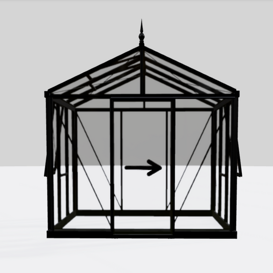 Janssens | 8x8 ft Helios Junior Victorian Glass Greenhouse Kit With 4mm Tempered Glass Glazing -  HELIOS-RFX221-8x8-BLACK