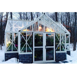 Janssens | 13x16x9 Ft Antique Orangerie Glass Greenhouse Kit With 4mm Tempered Glass Glazing - ANTIQUE-ORANGERIE-WHITE