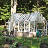 Janssens | 13x16x9 Ft Antique Orangerie Glass Greenhouse Kit With 4mm Tempered Glass Glazing - ANTIQUE-ORANGERIE-WHITE