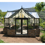 Janssens | 13x16x9 Ft Antique Orangerie Glass Greenhouse Kit With 4mm Tempered Glass Glazing - ANTIQUE-ORANGERIE-WHITE