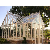 Janssens | 13x16x9 Ft Antique Orangerie Glass Greenhouse Kit With 4mm Tempered Glass Glazing - ANTIQUE-ORANGERIE-WHITE