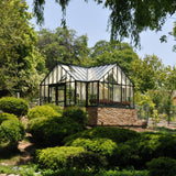 Janssens | 13x16x9 Ft Antique Orangerie Glass Greenhouse Kit With 4mm Tempered Glass Glazing - ANTIQUE-ORANGERIE-WHITE