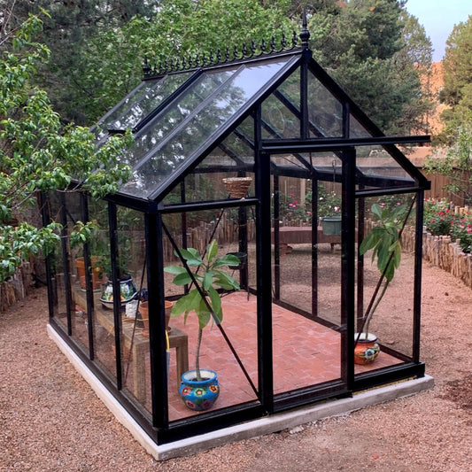 Janssens | 8x10x8 ft Junior Victorian J-VIC 23 Glass Greenhouse Kit With 4mm Tempered Glass Glazing - J-VIC-23