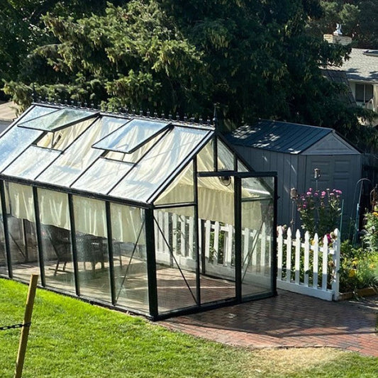 Janssens | 8x12.5x8 ft Junior Victorian J-VIC 24 Glass Greenhouse Kit With 4mm Tempered Glass Glazing - J-VIC-24
