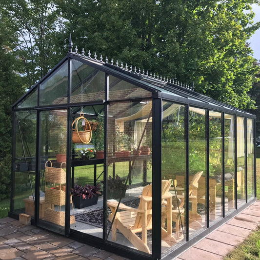 Janssens 10x15 Royal Victorian VI 34 Greenhouse Kit – VI-34-GLASS-BLACK