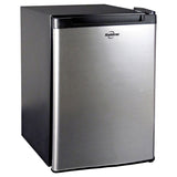 Koolatron SuperKool AC/DC Refrigerator Stainless Steel Portable Cooler Fits Most Truck Cabs | Silver & Black - KCR45B