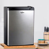 Koolatron SuperKool AC/DC Refrigerator Stainless Steel Portable Cooler Fits Most Truck Cabs | Silver & Black - KCR45B