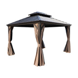 Kozyard Alexander 10' x 12' Hardtop Gazebo, Aluminum & Steel – KZAHG1012GRA