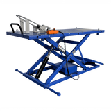 iDEAL Elec-Hydra Motorcycle Lift Bench w/Integrated Motor & Retractable Ramp - M-2200IEH-XR