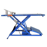 iDEAL Elec-Hydra Motorcycle Lift Bench w/Integrated Motor & Retractable Ramp - M-2200IEH-XR
