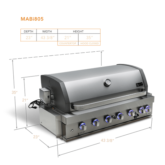 Mont Alpi 44” Built-in Grill - MABi805