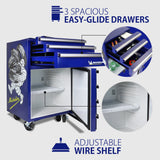 Michelin Tool Chest Fridge, Licensed Michelin Graphics, Blue - MTCF50