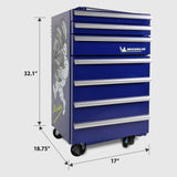 Michelin Tool Chest Fridge, Licensed Michelin Graphics, Blue - MTCF50