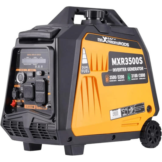 Maxpeedingrods Dual Fuel Inverter Generator 3200W/3500W RV and Parallel Ready with CO Alert and Electric Start- MXR3500-DC-CA