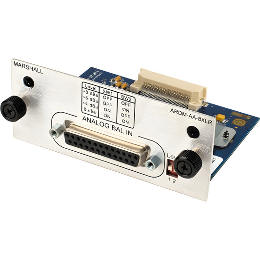 Marshall Electronics ARDM-AA-8XLR Module for AR-DM2-L Audio Monitor - ARDMAA8XLR