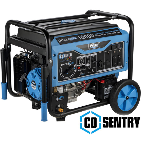 Pulsar PG10000BRCO Pulsar 10,000 Watt Dual Fuel Generator with Recoil, Remote, Push Button Start & CO Alert - PowerGen USA - PG10000BRCO