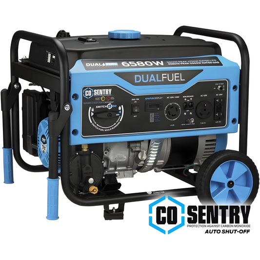 Pulsar PG6580BCO  6,580-Watt Dual-Fuel Generator with CO Alert - PowerGen USA - PG6580BCO