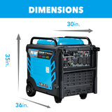 Pulsar PGD105TiSCO 10,500-Watt Tri-Fuel Portable Inverter Generator with CO Sentry - PowerGen USA - PGD105TiSCO
