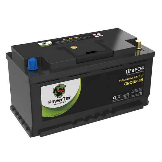 PowerTex 2011 Ferrari California V8 4.3LReplacement Car Battery BCI Group 49 Lithium LiFePO4 Automotive Powertex Battery - PTLG49-020