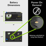 PowerTex 2008 Jaguar S-Type Car Battery BCI Group 49 / H8 Replacement Lithium LiFePO4 Automotive Battery -
