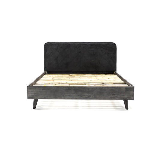 iDeal Mohave Acacia Wood 3-Piece Bedroom Set with Stylish Upholstered Headboard & Storage Nightstands - SETMVBDKG3A