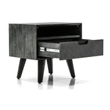 iDeal Mohave Acacia Wood 3-Piece Bedroom Set with Stylish Upholstered Headboard & Storage Nightstands - SETMVBDKG3A