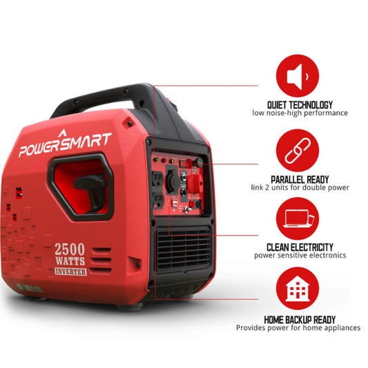Powersmart Inverter Generator 1900/2500W Gas 4 Stroke New - PS5025